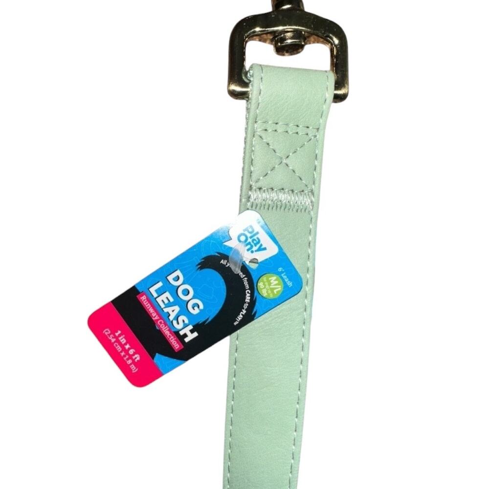 PLAY ON 6” Mint Green dog leash size medium/large up to 90lbs - Picture 6 of 7